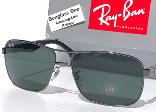 New ray ban polished gunmetal - new,