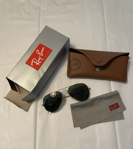Ray ban gold tone aviators - p,